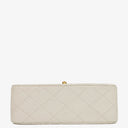 Chanel Mini Quilted Square Leather White Flap Bag With 24K Gold-Plated Hardware