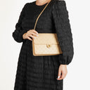 Chanel Classic Single Flap Bag Beige Quilted Lambskin With 24K Gold-Plated Hardware