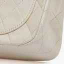 Chanel Mini Quilted Square Leather White Flap Bag With 24K Gold-Plated Hardware