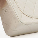 Chanel Mini Quilted Square Leather White Flap Bag With 24K Gold-Plated Hardware