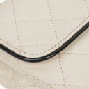 Chanel Mini Quilted Square Leather White Flap Bag With 24K Gold-Plated Hardware