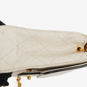 Chanel Mini Quilted Square Leather White Flap Bag With 24K Gold-Plated Hardware
