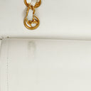 Chanel Medium Classic Vintage Double Flap Bag White Quilted Lambskin 24K Gold-Plated Hardware