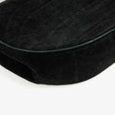 Chanel Black Velvet Half Moon Shoulder Bag