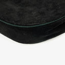 Chanel Black Velvet Half Moon Shoulder Bag