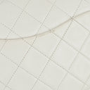 Chanel Medium Classic Vintage Double Flap Bag White Quilted Lambskin 24K Gold-Plated Hardware