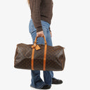 Louis Vuitton Keepall 55 Monogram Canvas Travel Bag