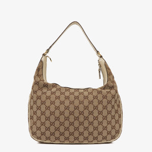 Gucci Charmy Beige GG Canvas Hobo Bag