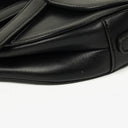 Christian Dior Small Black Calfskin Saddle Bag
