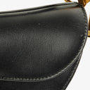 Christian Dior Small Black Calfskin Saddle Bag