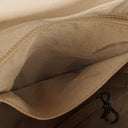 Chanel CC Kedjebucket Liten Beige Hjortskinn Chevron-väska