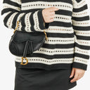 Christian Dior Small Black Calfskin Saddle Bag