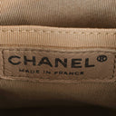 Chanel CC Kedjebucket Liten Beige Hjortskinn Chevron-väska
