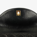 Chanel Single Flap Bag Black Quilted Leather With 24K Gold-Plated Hardware