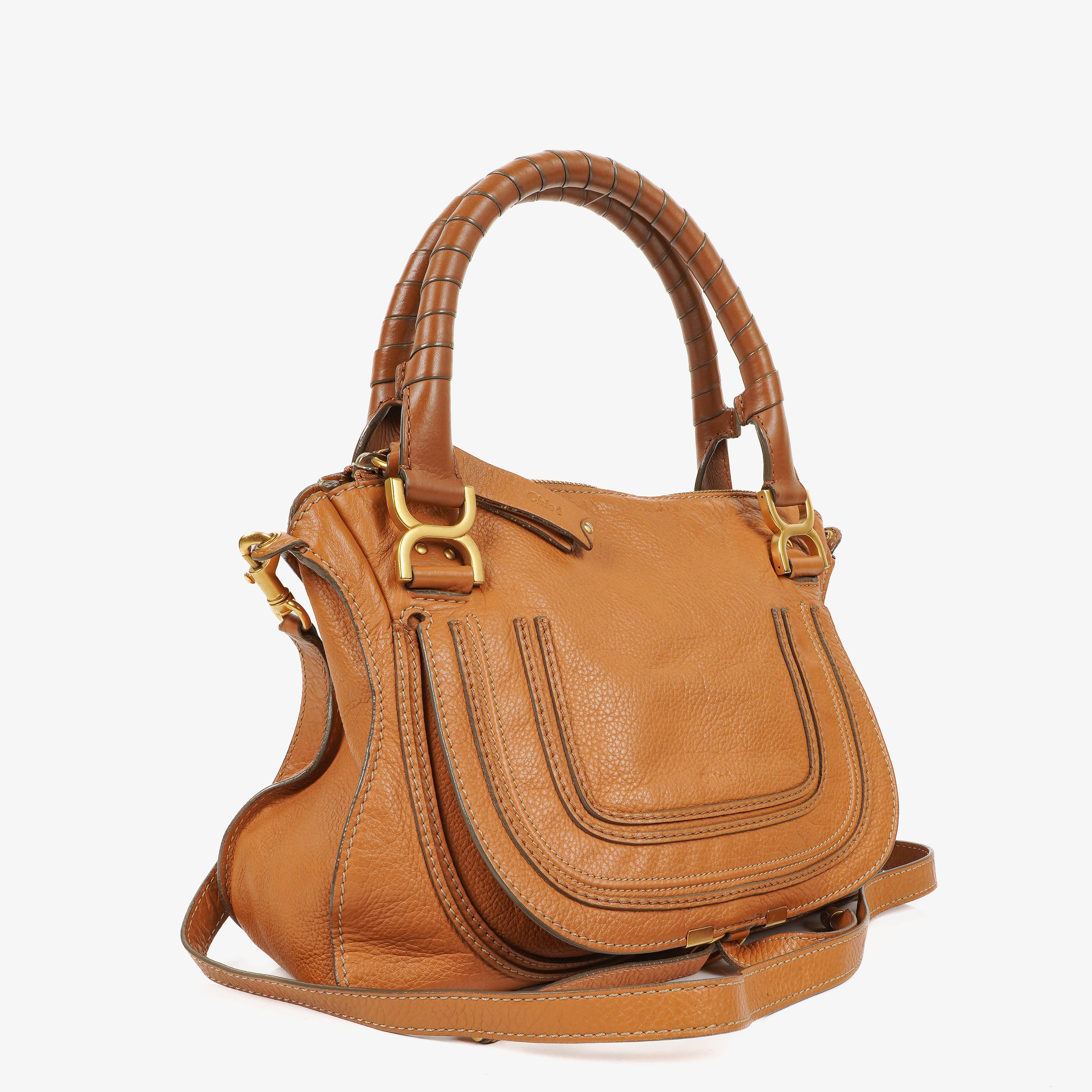 Chloe Marcie Brown Leather Satchel