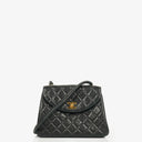 Chanel Single Flap Bag Black Quilted Leather With 24K Gold-Plated Hardware