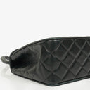 Chanel Single Flap Bag Black Quilted Leather With 24K Gold-Plated Hardware