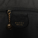 Gucci Bamboo Top Handle Black Lerahter &nbsp;Hobo Bag