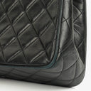 Chanel Single Flap Bag Black Quilted Leather With 24K Gold-Plated Hardware