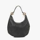 Gucci Guccissima Black Leather Hobo Bag