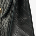 Chanel Single Flap Bag Black Quilted Leather With 24K Gold-Plated Hardware
