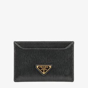 Prada Vitello Move Nero Leather Card Holder
