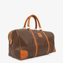 Celine Vintage Macadam Triomphe Brown Travel Bag