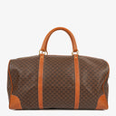 Celine Vintage Macadam Triomphe Brown Travel Bag