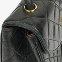 Chanel Single Flap Bag Black Quilted Leather With 24K Gold-Plated Hardware
