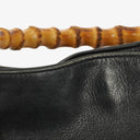 Gucci Bamboo Top Handle Black Lerahter &nbsp;Hobo Bag
