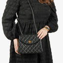 Chanel Single Flap Bag Black Quilted Leather With 24K Gold-Plated Hardware