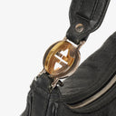Gucci Guccissima Black Leather Hobo Bag
