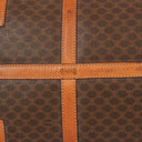 Celine Vintage Macadam Triomphe Brown Travel Bag