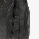Gucci Guccissima Black Leather Hobo Bag