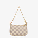 Louis Vuitton Mini Pochette Accessoires Damier Azur Canvas Clutch Handbag