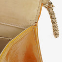 Chanel Orange Chocolate Bar East West Patent Leather Shoulder Bag