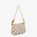 Louis Vuitton Mini Pochette Accessoires Damier Azur Canvas Clutch Handbag