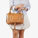 Chloe Marcie Brown Leather Satchel