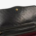 Chanel Classic Single Flap Bag Black Diagonal Quilted Lambskin 24K Gold-Plated Hardware
