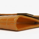 Chanel Orange Chocolate Bar East West Patent Leather Shoulder Bag