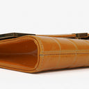 Chanel Orange Chocolate Bar East West Patent Leather Shoulder Bag