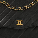 Chanel Classic Single Flap Bag Black Diagonal Quilted Lambskin 24K Gold-Plated Hardware