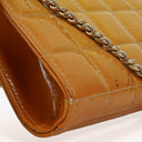 Chanel Orange Chocolate Bar East West Patent Leather Shoulder Bag