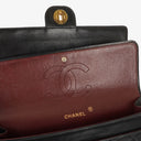 Chanel Vintage Classic Medium Double Flap Bag in Quilted Black Lambskin with 24-karat Gold-Plated Hardware