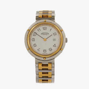 Hermes Clipper Quartz Watch Two- Tone Stainless Steel&nbsp;