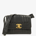 Chanel Lambskin Black Vertical Quilted Maxi CC Flap Shoulder Bag