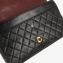 Chanel Vintage Classic Medium Double Flap Bag in Quilted Black Lambskin with 24-karat Gold-Plated Hardware