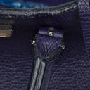 Balenciaga Mini Papier A4 Calfskin Leather Navy Blue Tote Bag