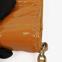 Chanel Orange Chocolate Bar East West Patent Leather Shoulder Bag