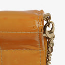 Chanel Orange Chocolate Bar East West Patent Leather Shoulder Bag